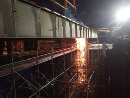 Nächtliche Bauarbeiten am Chemnitzer Viadukt – Aushub von Überbauten