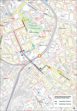 Umleitungskonzept Kanalbau Zschopauer Straße