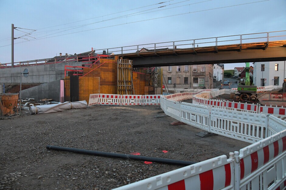 Eisenbahnüberführung Breitscheidstraße Crimmitschau Dezember 2025