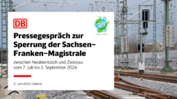 Sperrung der Sachsen-Franken-Magistrale zwischen Neukieritzsch und Zwickau