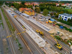 Bahnhof Borna kurz vor der Fertigstellung 