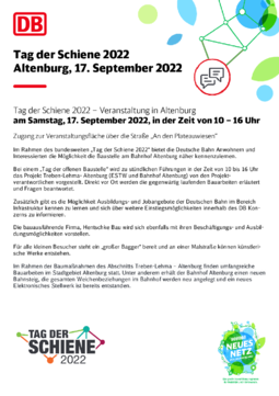 Tag der Schiene 2022 Altenburg, 17. September 2022